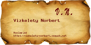 Vizkelety Norbert névjegykártya